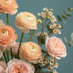 Blush floral elegance composition